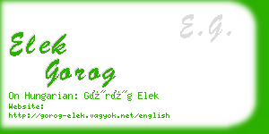 elek gorog business card